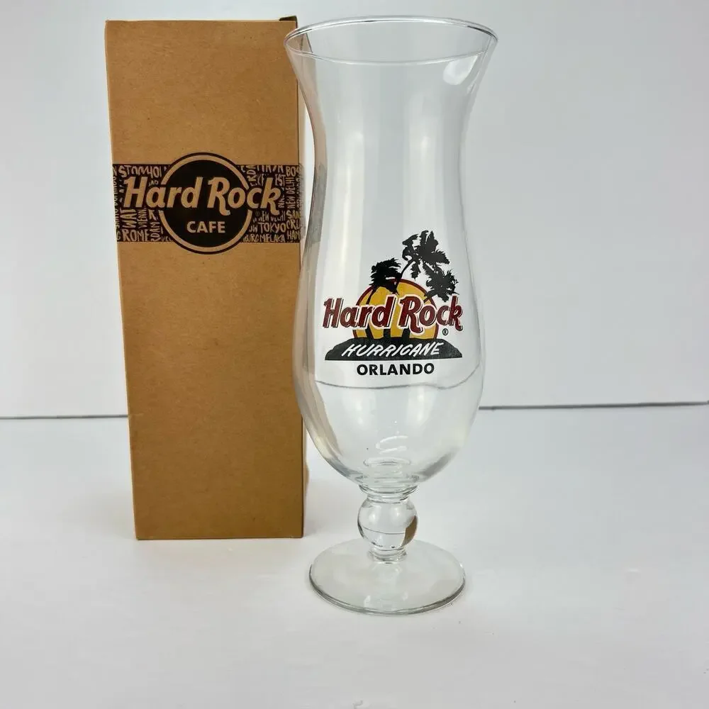 NIB Hard Rock Cafe ORLANDO Hurricane Glass‎ 10